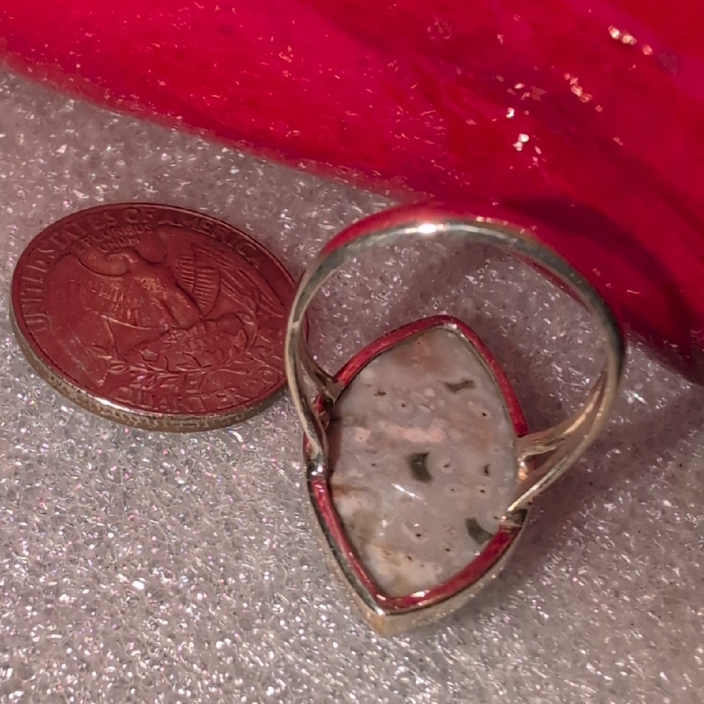 Sterling Silver Ocean Jasper Ring - image 8